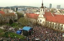 Around 30,000 people attended Sunday's protest rally in Bratislava