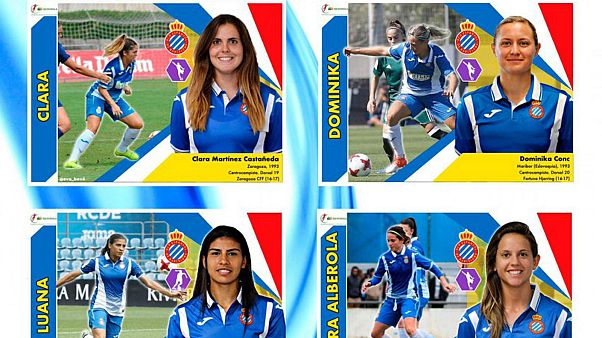 Spanish mother creates football stickers of female players for her daughters Spanish mother creates football stickers of female players for her daughters
