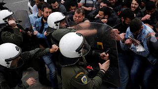 Greek Communist Party supporters clash with police