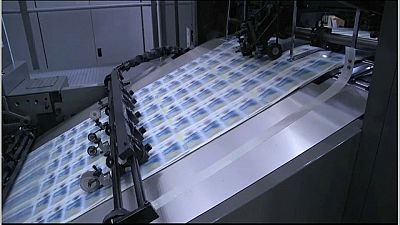 Pound notes being printed