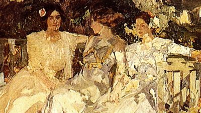 Clotilde del Castillo and their daughters, by her spouse Joaquín Sorolla.