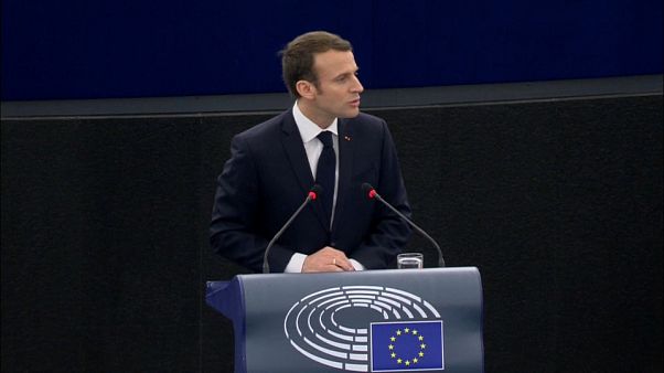Macron AB projesini AP'ye anlattı Macron AB projesini AP'ye anlattı