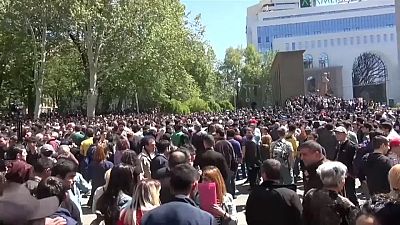 شاهد: مظاهرات في أرمينيا ضد ترشيح سركسيان لرئاسة الحكومة