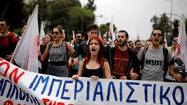 Demonstranten in Athen Demonstranten in Athen