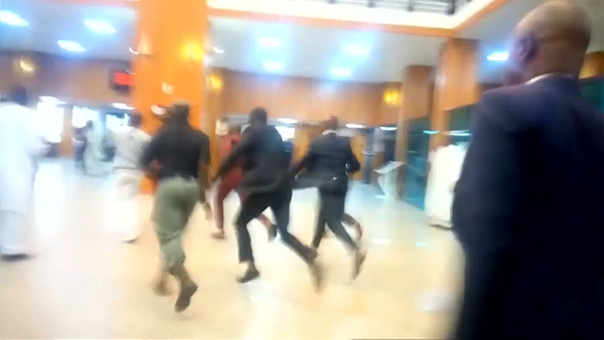 Watch: Chaos in Nigerian Senate as 'hoodlums' steal mace in packed chamber