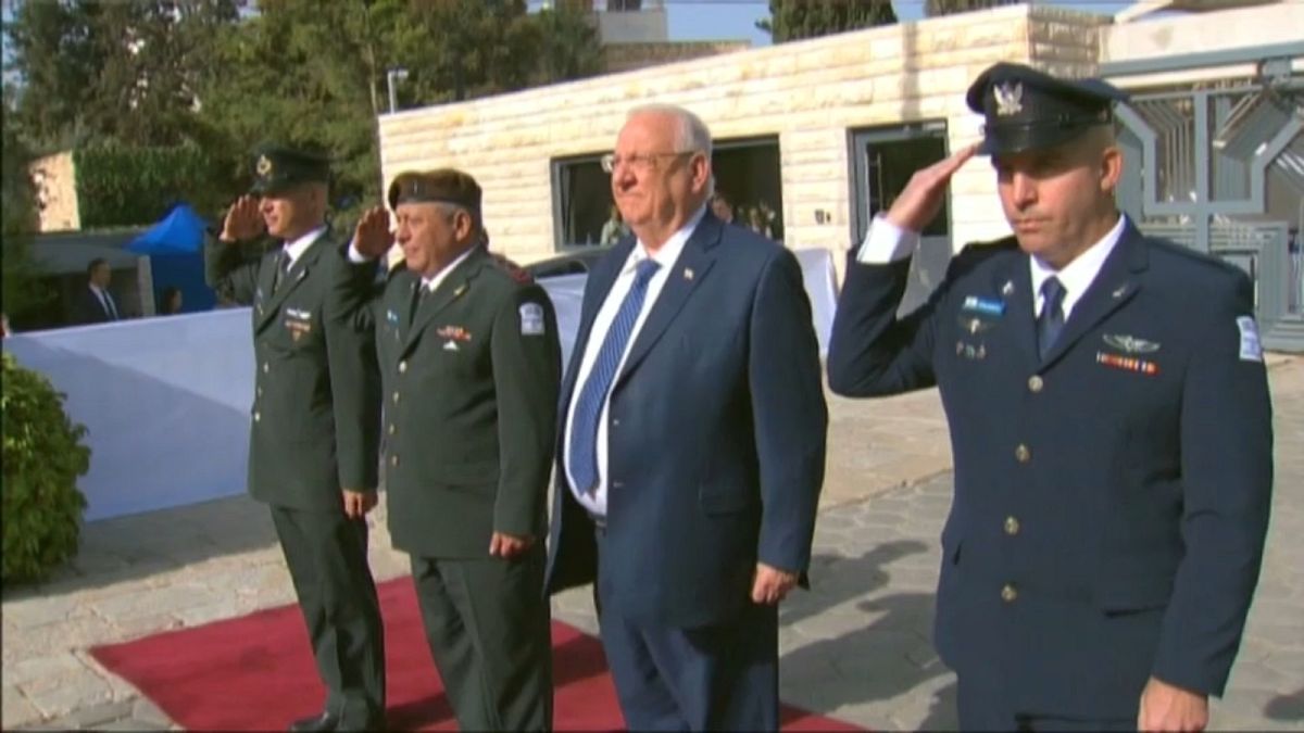 President Reuven Rivlin attends a military parade