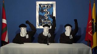 Drei Mitglieder der baskischen Untergrundorganisation ETA.