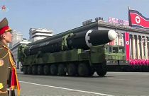 North Korean missiles on display in Pyongyang