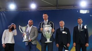 Champions League trophy arrives in Kiev