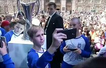 Trophäe der UEFA Champions League in Kiew