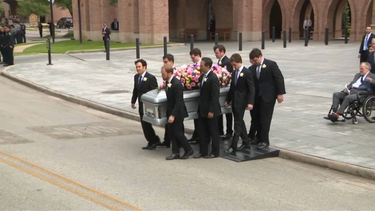 Former First Lady Barbara Bush's funeral took place on Saturday in Texas