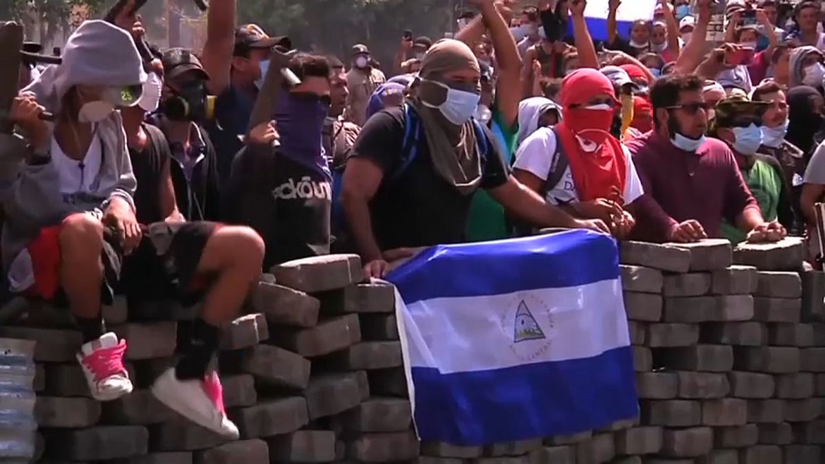 Protesters demonstrate against government reforms in Nicaragua