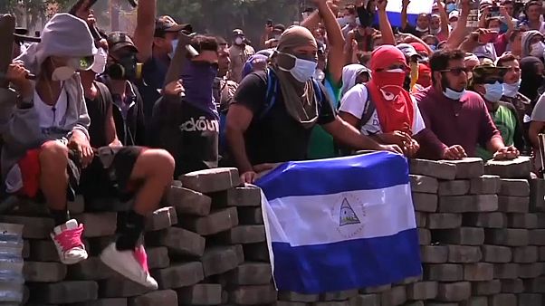 Protesters demonstrate against government reforms in Nicaragua Protesters demonstrate against government reforms in Nicaragua