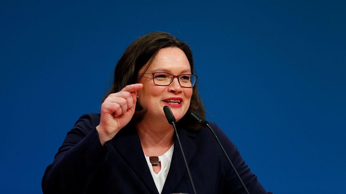 Andrea Nahles mit 66,35 % zur SPD-Chefin gewählt