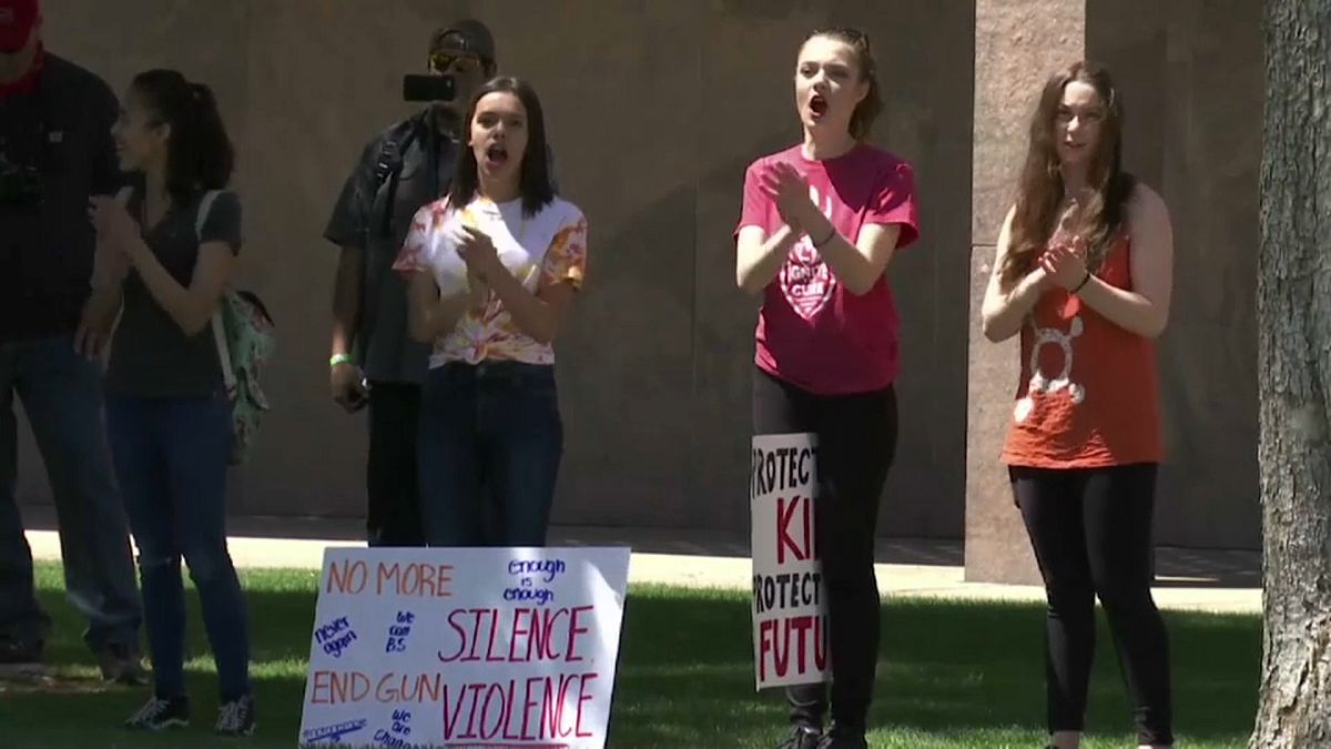 Students descend on Arizona state capitol to call for tighter gun controls