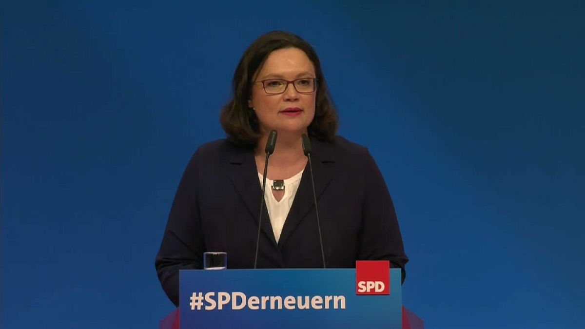 Andrea Nahles, primeira mulher eleita líder do SPD
