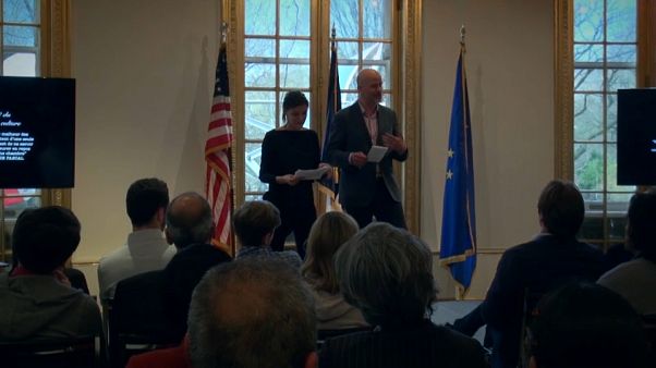 Expectación de los franceses residentes en EEUU ante la visita de Macron Expectación de los franceses residentes en EEUU ante la visita de Macron