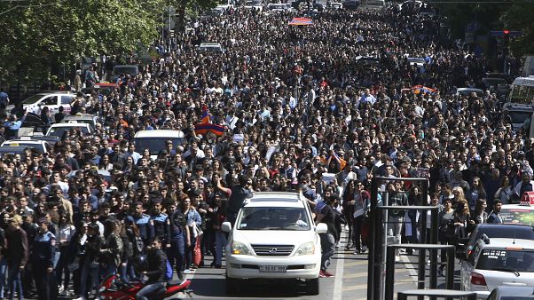 Ερεβάν: Πανηγυρισμοί για την παραίτηση Σαρκισιάν Ερεβάν: Πανηγυρισμοί για την παραίτηση Σαρκισιάν
