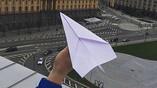 Russians protest Moscow's Telegram ban with paper planes