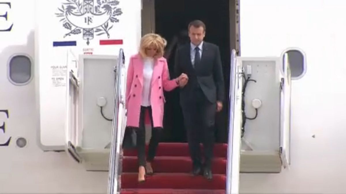 Az Egyesült Államokba érkezett a francia elnök