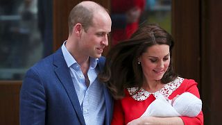 The Duke and Duchess of Cambridge with their new baby son