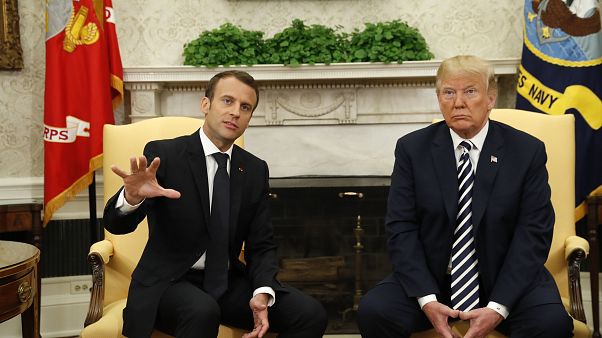 A "amizade improvável" entre Trump e Macron A "amizade improvável" entre Trump e Macron