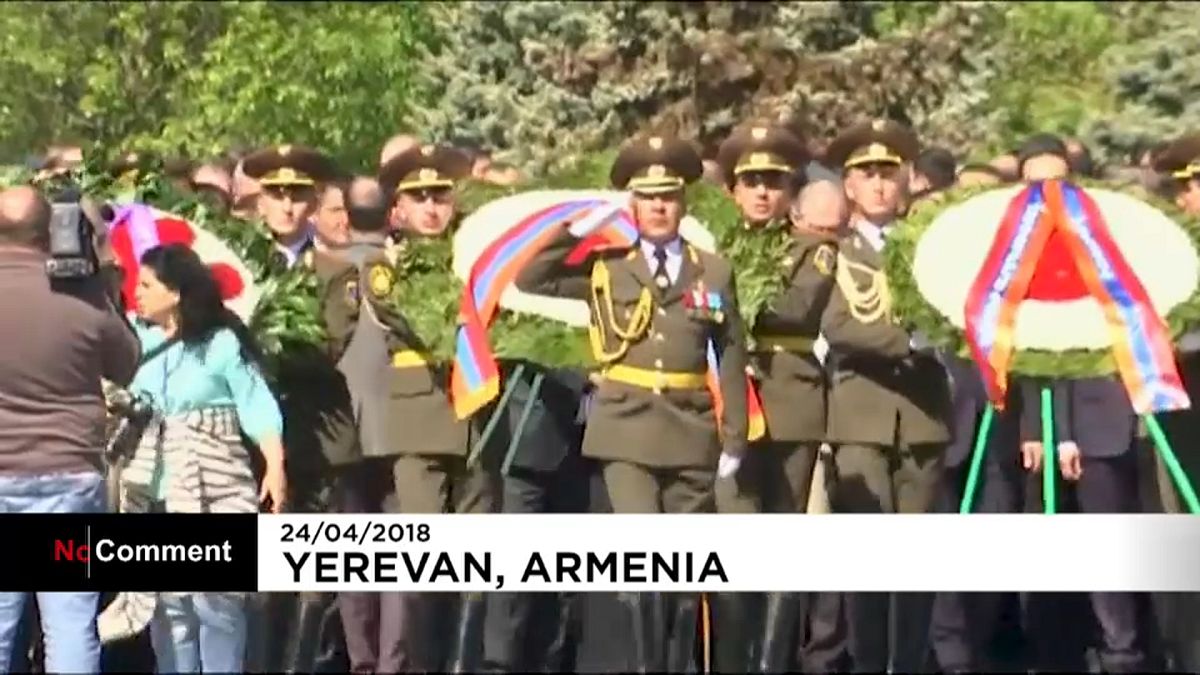 Thousands gather in Armenia to remember mass killings.