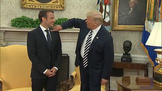 Hair you go: Trump dusts off Macron's 'dandruff'
