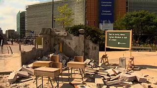 Hatásos a szétbombázott iskola Brüsszelben