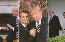 Macron-Besuch bei Trump: Wenn Hände Bände sprechen