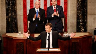 Macron applaudi par le Congrès américain