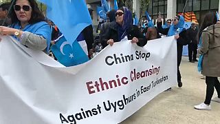Uighurs rally outside European Commission against Beijing