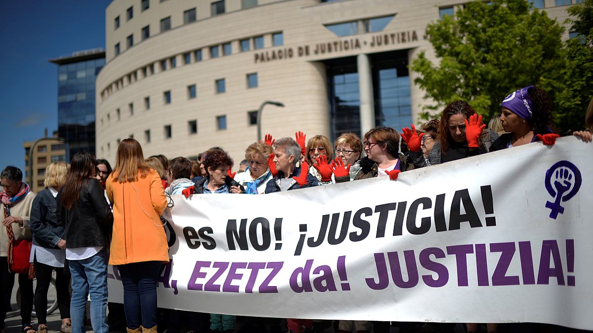 Pamplona protesters call for justice after 'Wolf Pack' trial verdict