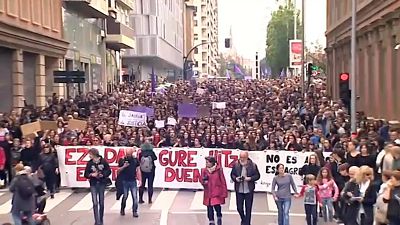 Pamplona protesta contra mão leve da justiça espanhola