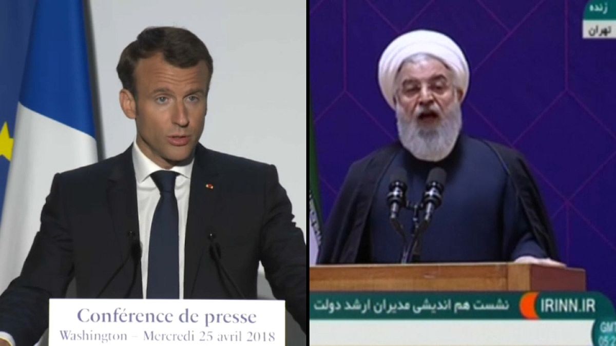 Macron y Rohaní tratan el acuerdo nuclear iraní