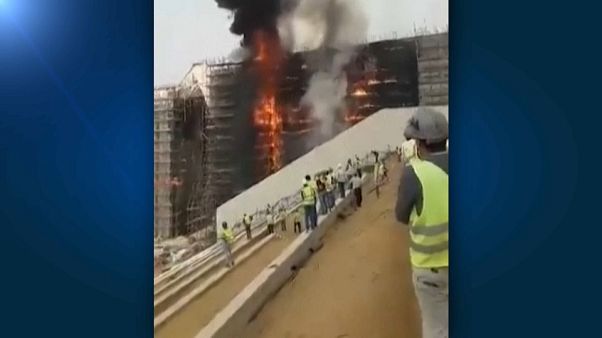 Fire engulfs Egypt Museum building site Fire engulfs Egypt Museum building site
