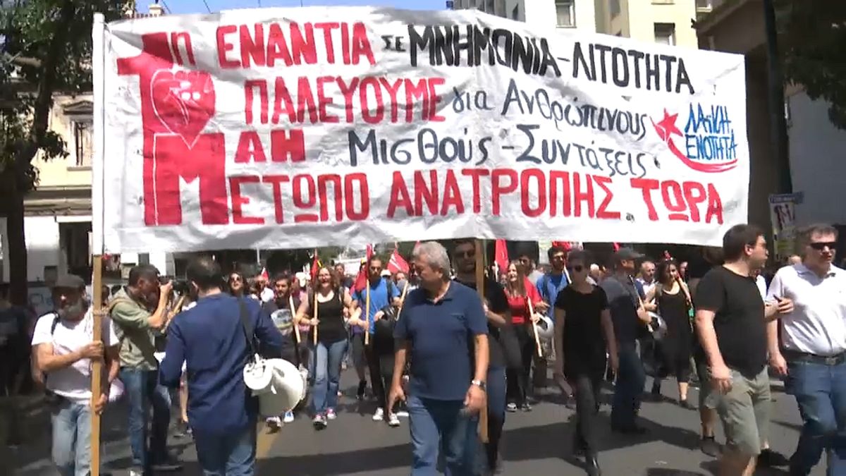 Grecia: manifestaciones contra la austeridad en el Día del Trabajo