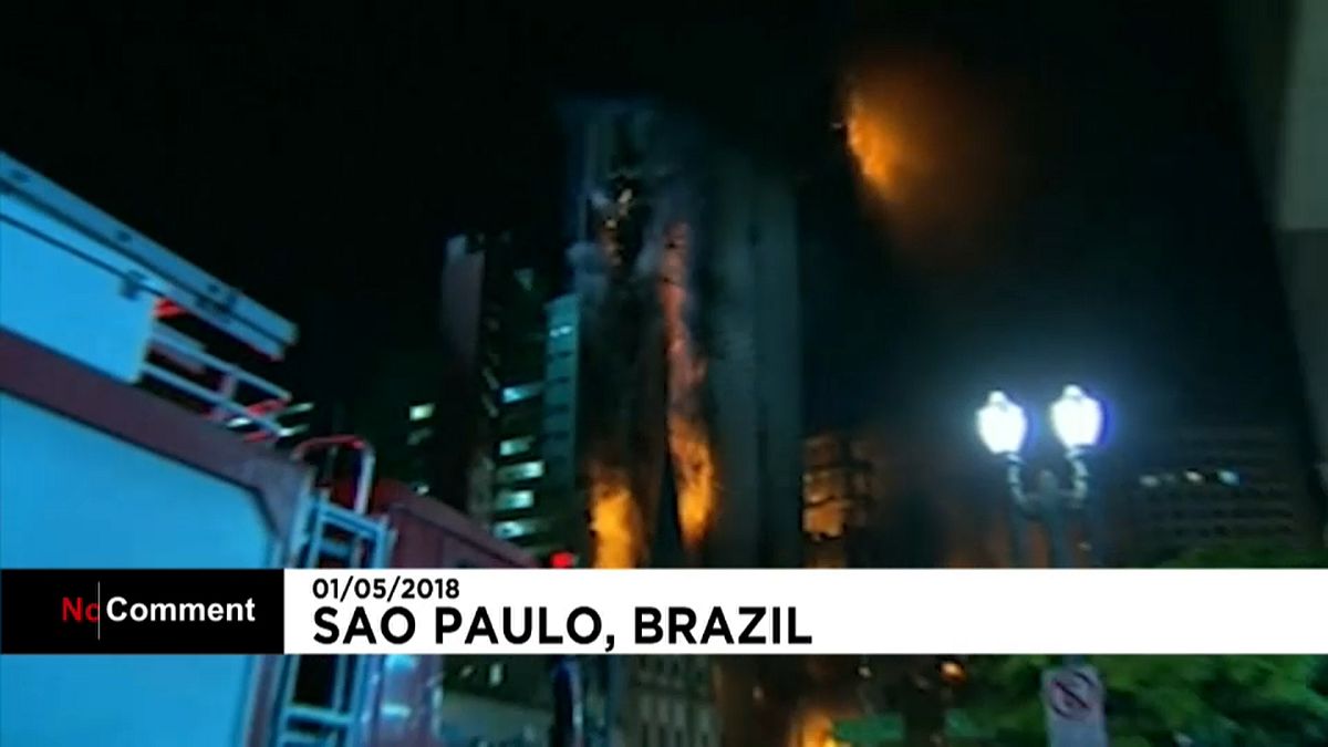 سوختن یک برج ۲۶ طبقه در برزیل