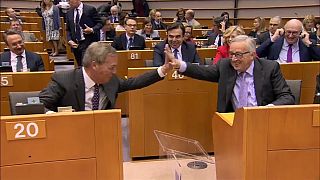 Nigel Farage and Jean-Claude Juncker 