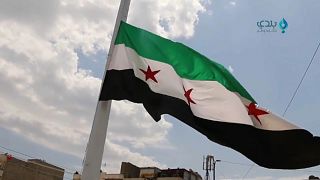 علم الثورة السورية في عفرين