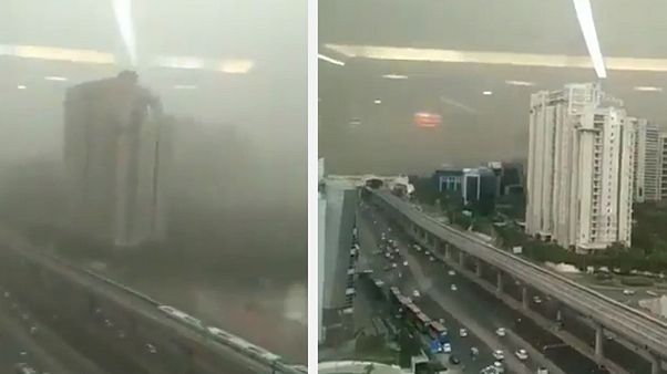 La tormenta en Gurgaon La tormenta en Gurgaon