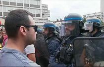 Confrontos entre ferroviários e a polícia em Nice