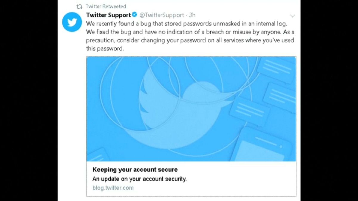 Twitter recomienda a sus usuarios cambiar su contraseña  