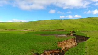 Sinkhole is 200m long and up to 30m wide