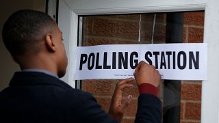 A polling station in Manchester, UK, May 3, 2018.