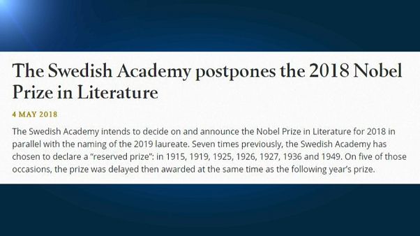 No habrá Nobel de Literatura este año No habrá Nobel de Literatura este año
