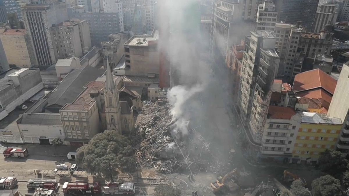 Curto-circuito provocou incêndio em prédio de São Paulo