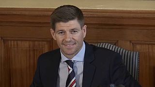 Steven Gerrard holds his first press conference as Rangers boss