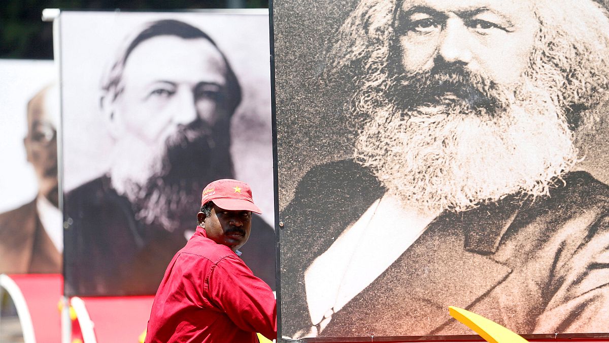 Bild von Karl Marx in Sri Lanka