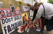 Manifestaciones antigubernamentales "en vísperas de la boda" de Kuciak